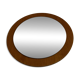 Minimalist brown mirror, 1960s
