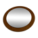 Minimalist brown mirror, 1960s
