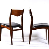 Pair of teak and skaî chairs