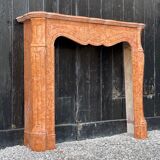 Louis XV style fireplace in red marble from verona