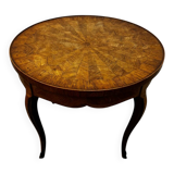 Marquetry wooden side table