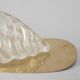 Fritz short brass and glass appliques in the shape of leaves Orrefors, 1960s