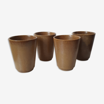 4 Digoin sandstone coffee cups