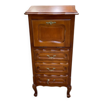 Commode en bois massif Louis XV chiffonnier