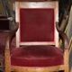 Fauteuil de bureau rouge bordeaux