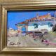 Oil painting on cardboard, dimensions: height -26 cm - width -42 cm -