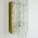 Applique murale doria avec 5 tubes en verre, lampe en verre glacé des années 1960, 2 disponibles