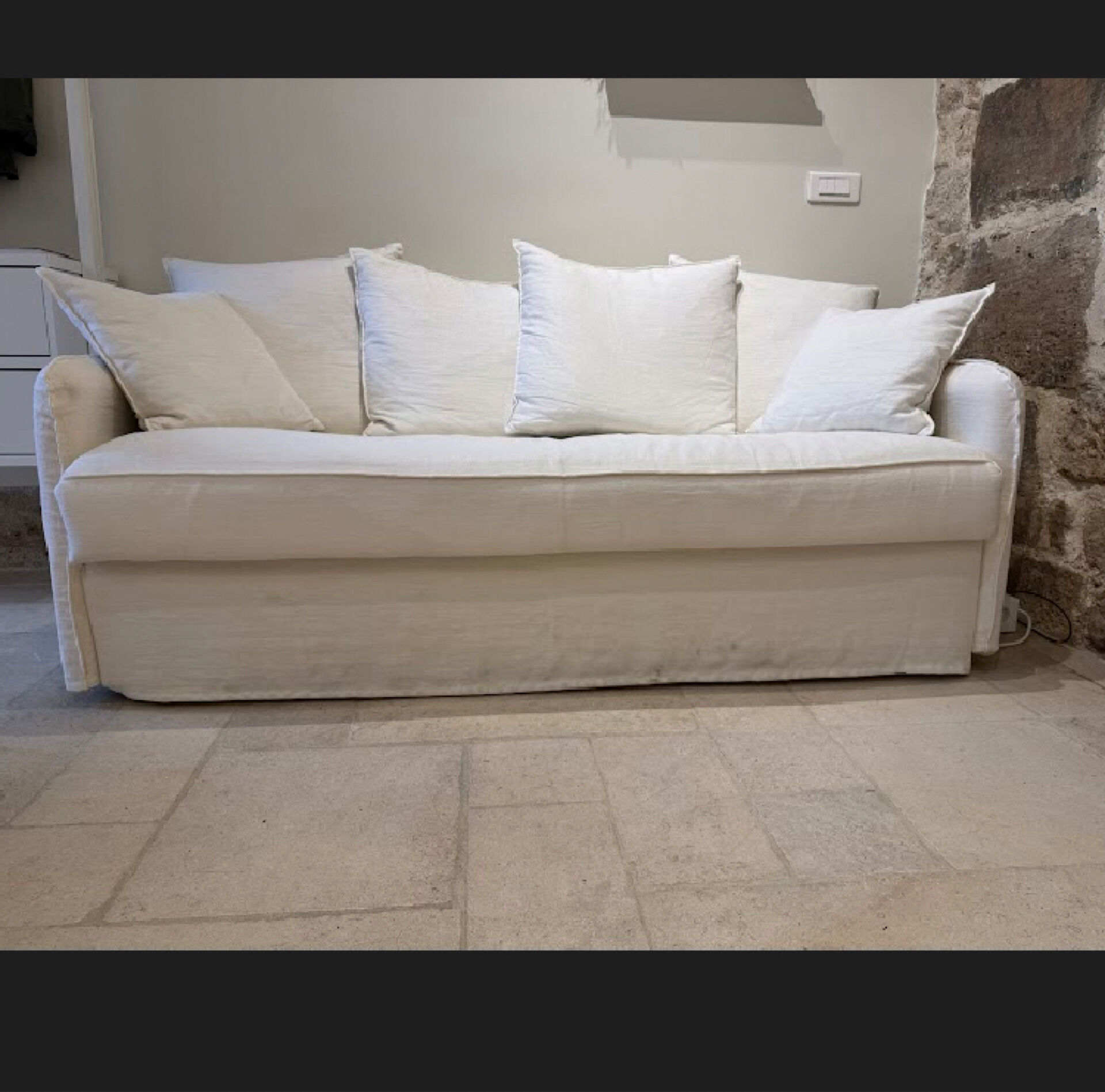 Canapé Home Spirit Cassis Lino Blanc