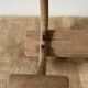 Natural wood coat and hat rack with 2 hooks