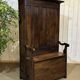 Entrance furniture, Breton wardrobe in oak and chestnut from the 19th century.