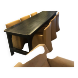 Large old table in blackened pine