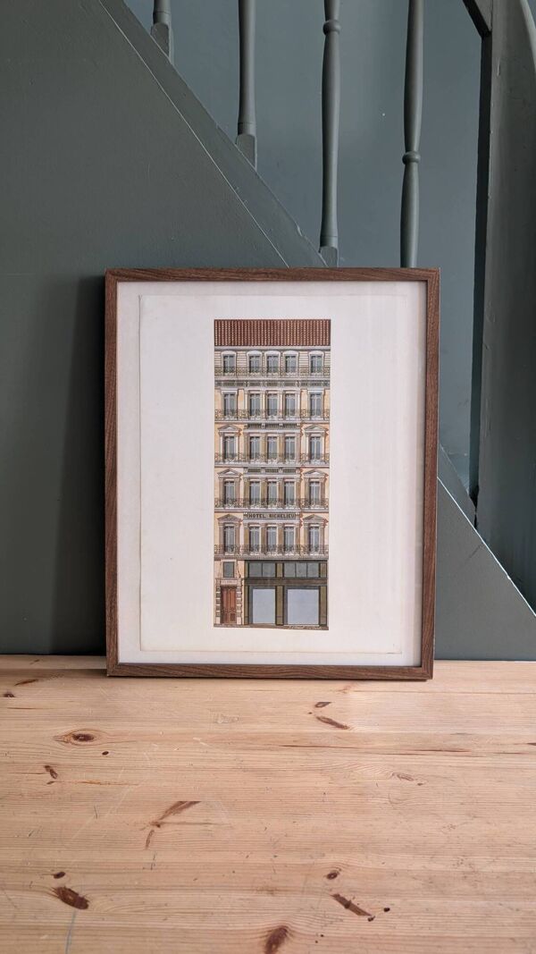 Lithographie ''Hôtel Richelieu'' – Catherine d'Ortoli