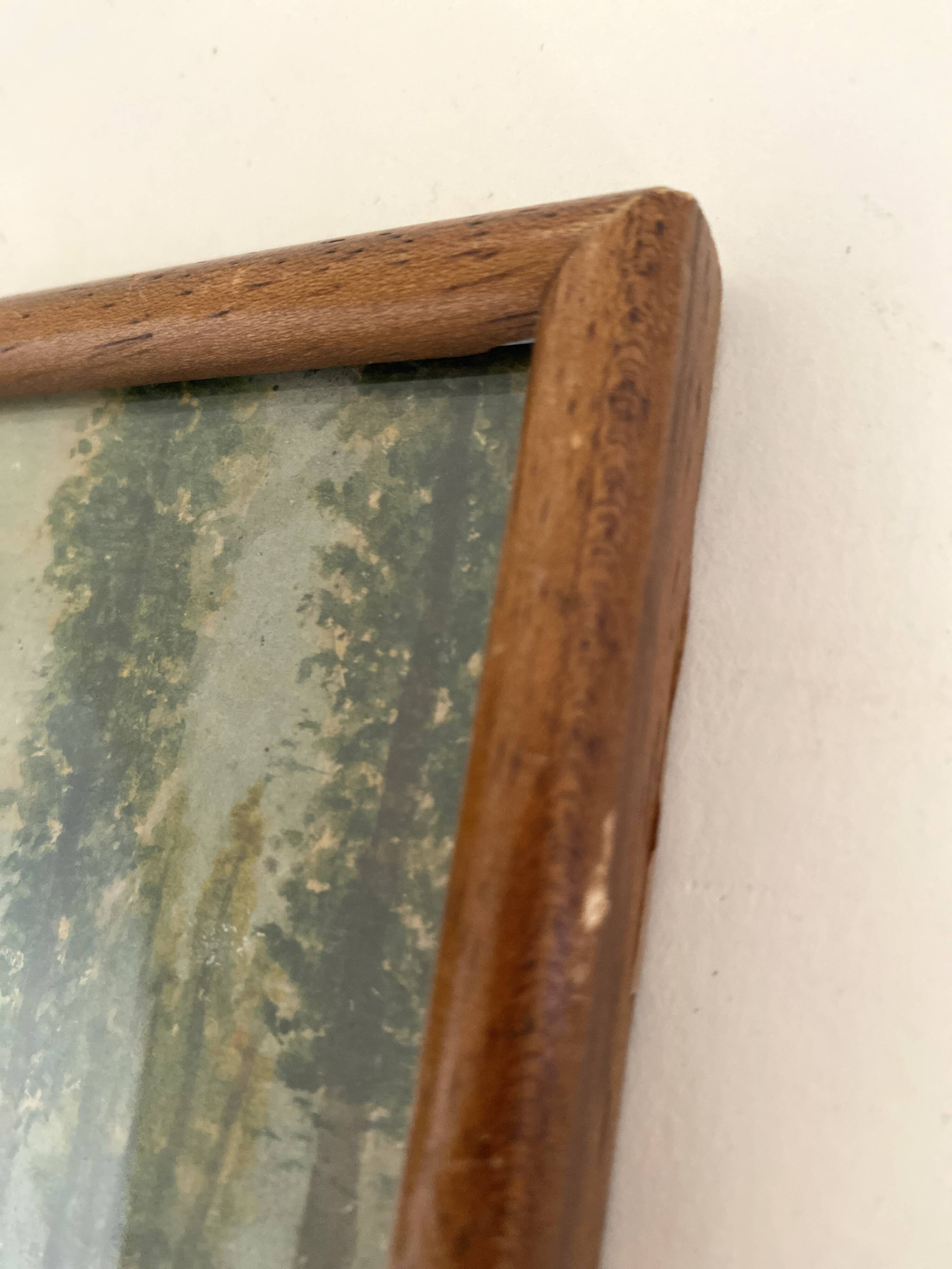 Painting from the 1900s, glass frame