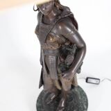 Pair of spelter lamps