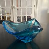 Empty blue crystal pocket
