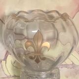 Vase verre fleur de lys