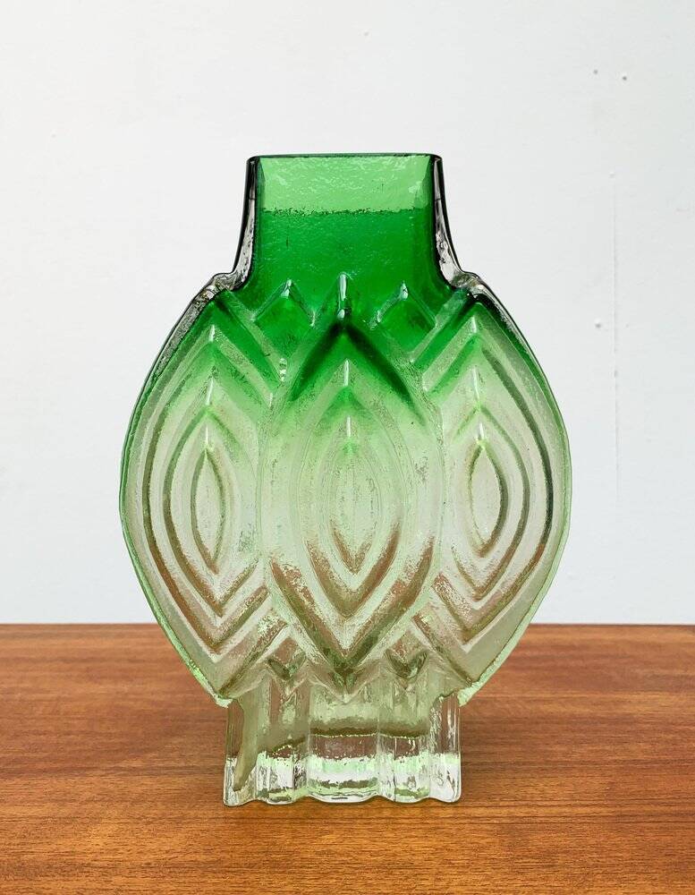 Vintage Finnish glass vase by Kaj Blomqvist for Kumela