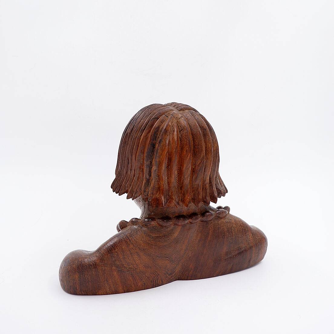 African bust of Joseph Bansimba carved in wenge - 20th century