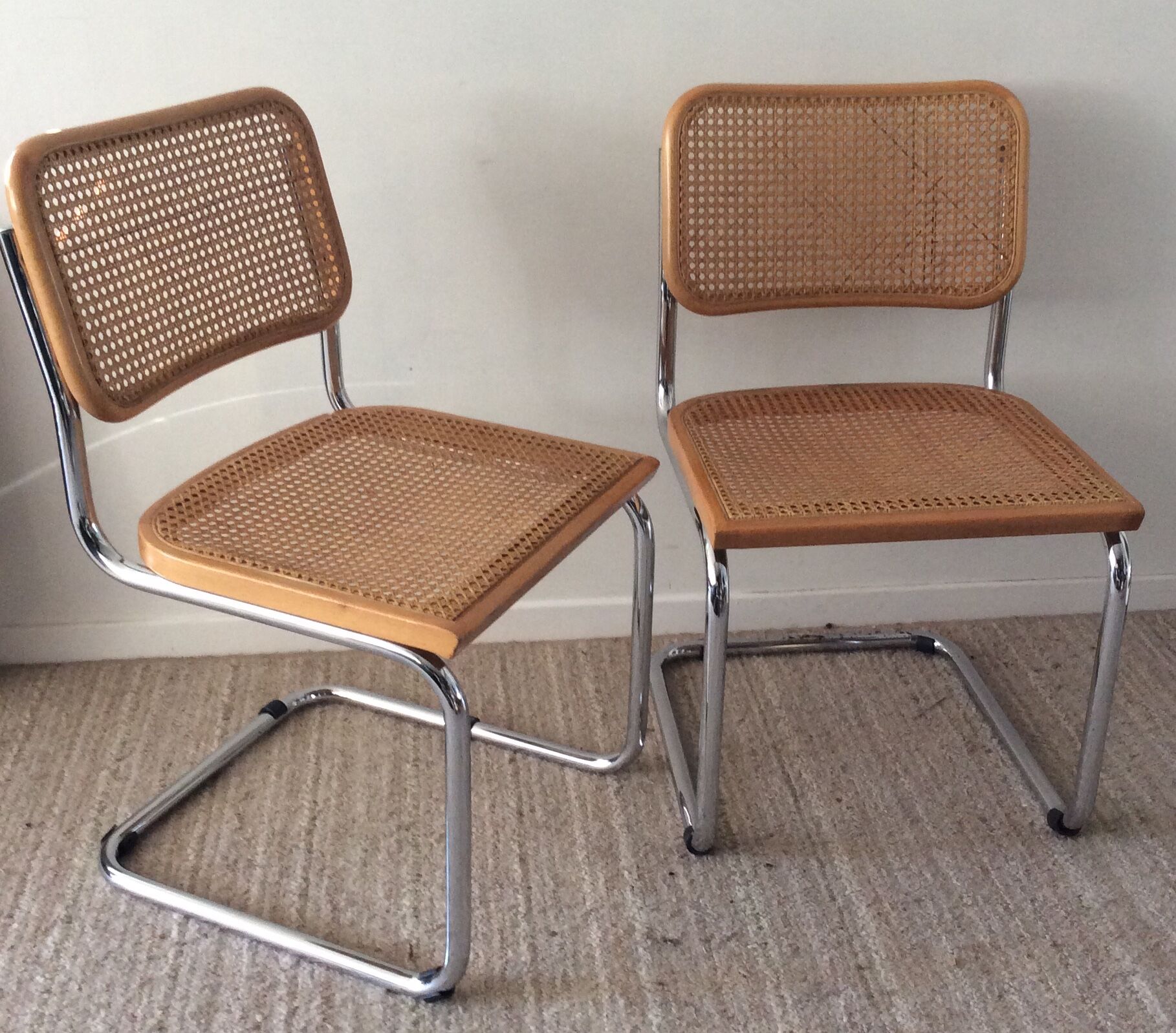 Paire de chaises Marcel Breuer Cesca B32