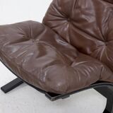 Fauteuil lounge et ottoman Siesta par Ingmar Relling pour Westnofa Norvège 1960