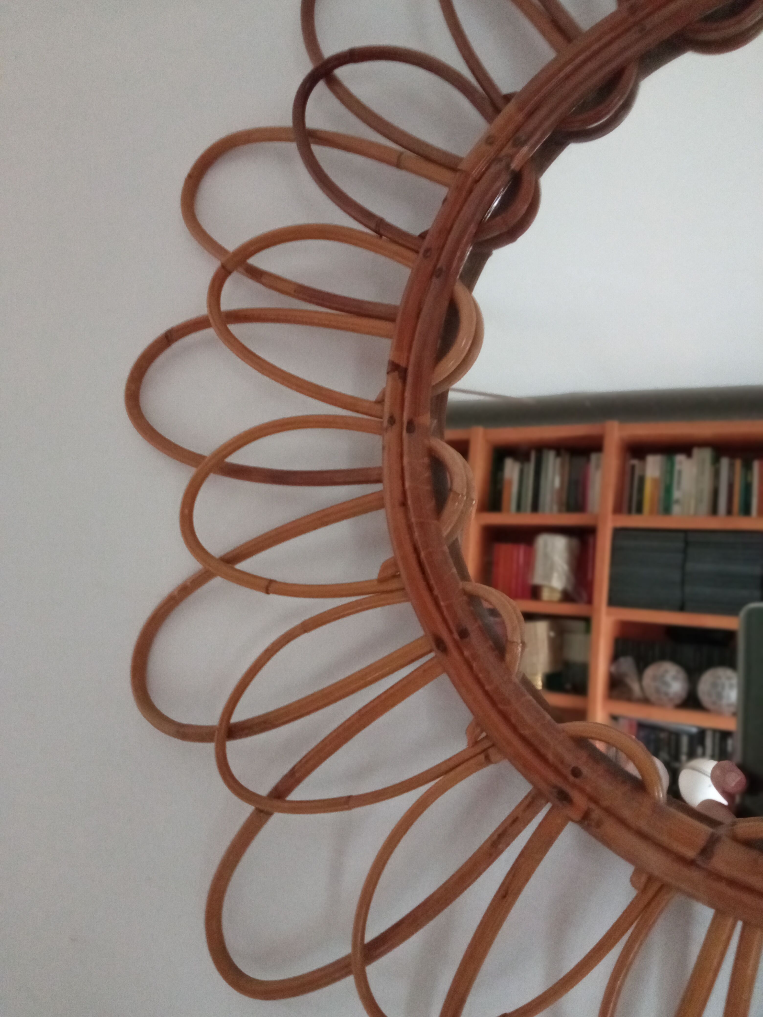 Vintage bamboo mirror 62clm
