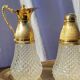 Vintage table set in chiseled glass and gilding