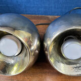 Pair of vintage Space Age pendant wall lights, "Eyeball" model, 1970s