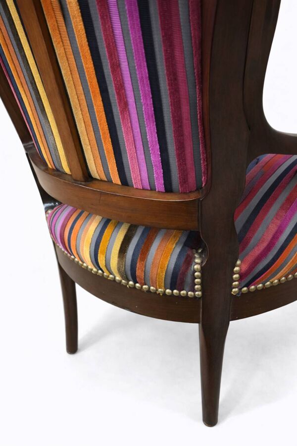 Paire de fauteuils anciens en bois, style Louis-Philippe