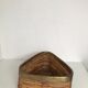 Panier vintage en rotin avec bord en laiton 1970