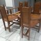 Suite de 6 fauteuils en noyer début XXeme