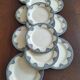 12 assiettes plates terre de fer Salins, modèle Céline