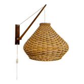 Lampe murale en osier réglable
