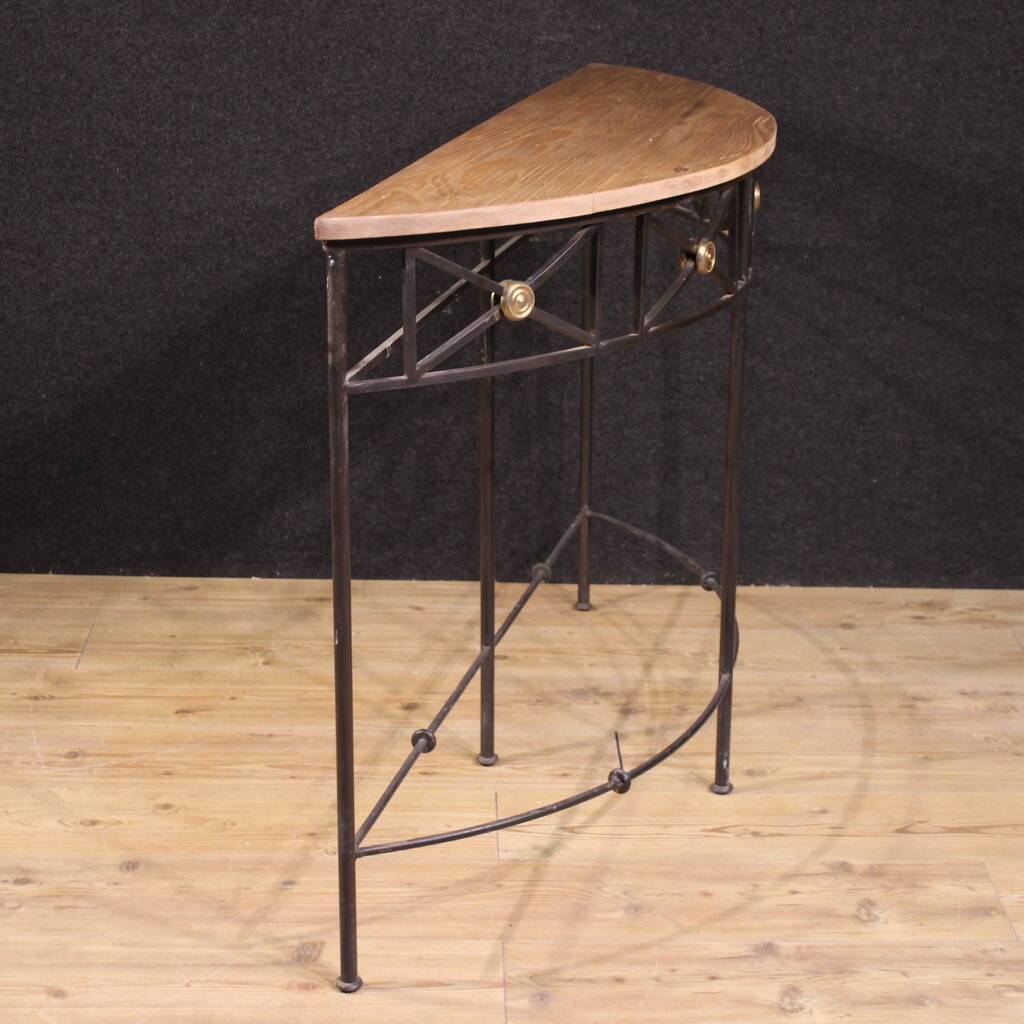 20th century French half-moon console