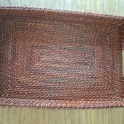 Large vintage woven rattan/tray – serving tray