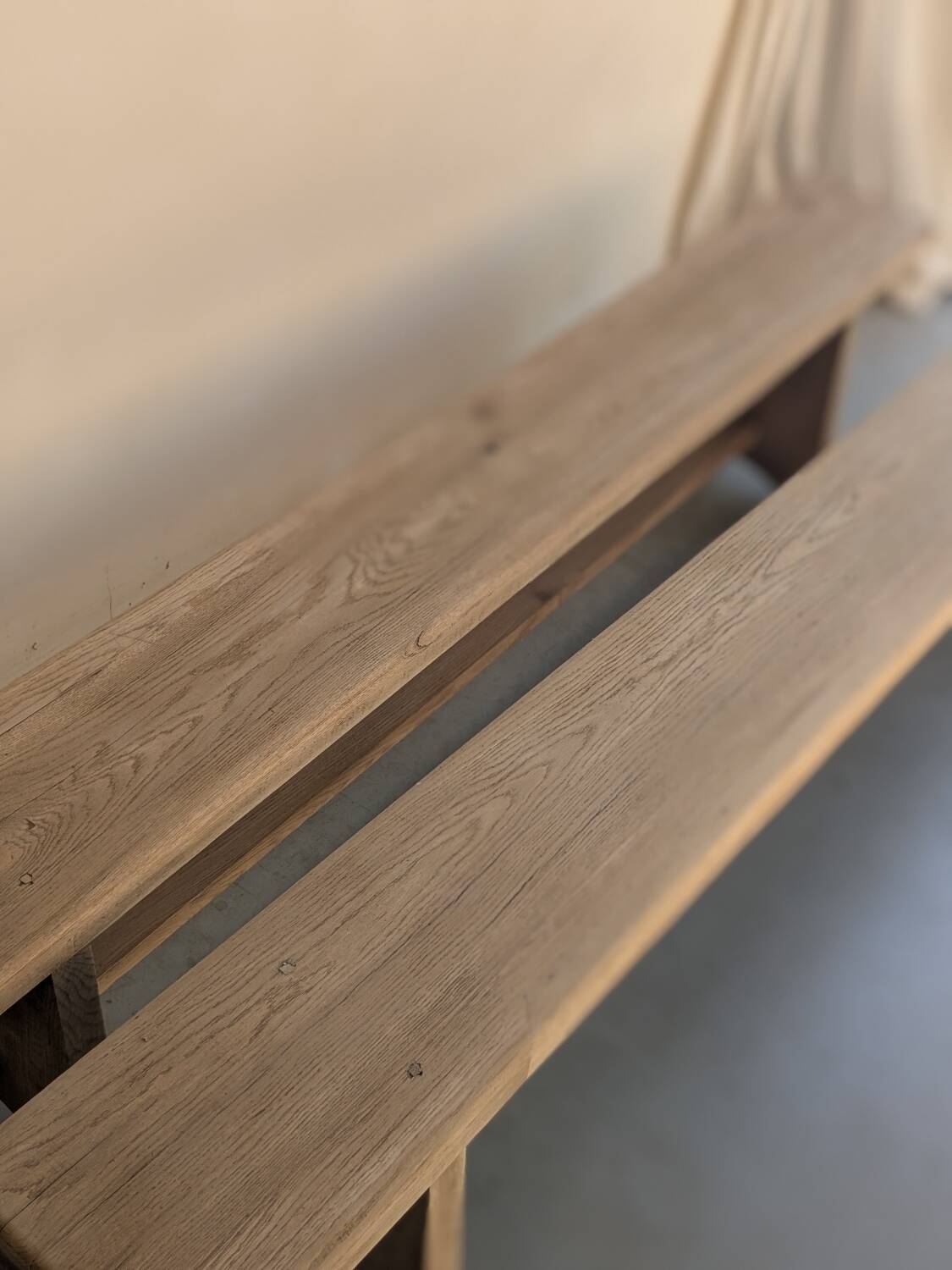 Large solid wood farm benches