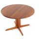 Round 2x extendable Danish Design teak dining table 'Krageris'