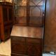 English Scriban two body secretary office showcase library in mahogany