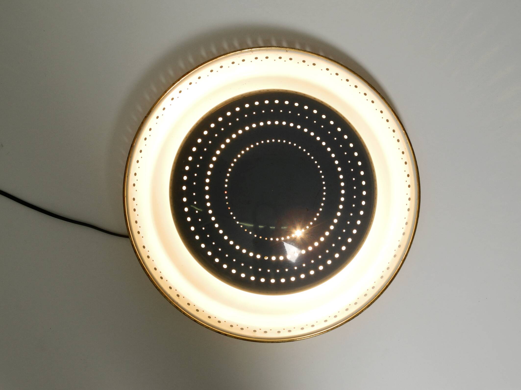 Mid Century Modern metal ceiling or wall lamp by Ernest Igl for Hillebrand