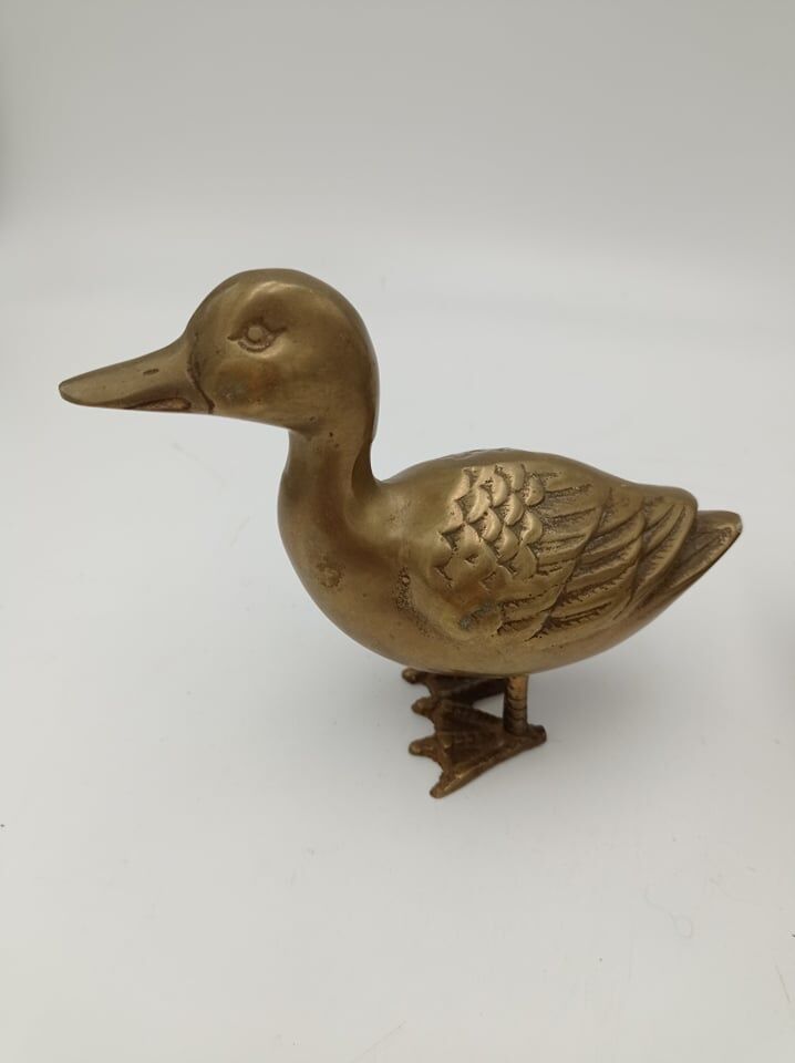 Pair of brass ducks