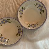 Assiettes creuses Salins France fleurs