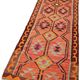 Turkish Handwoven Vintage Herki Kilim 95 cm x 326 cm