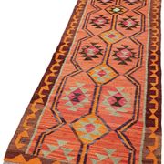 Tapis kilim vintage Herki tissé à la main en Turquie 95 cm x 326 cm