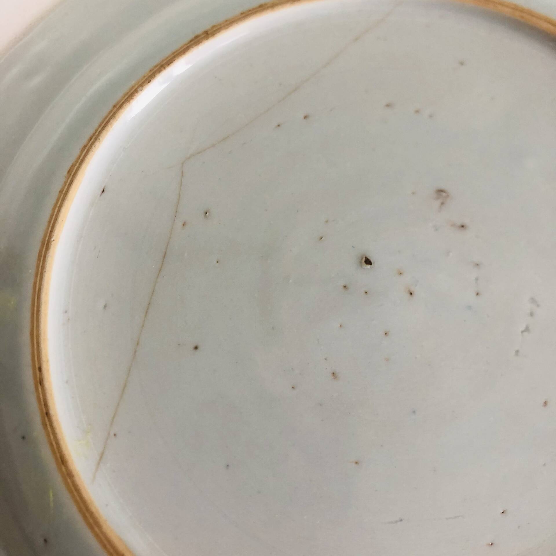 Blue and white porcelain plate from China