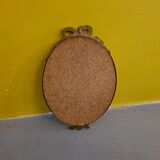 Classic Bronze and Brass Oval Mirror from the 1950s.