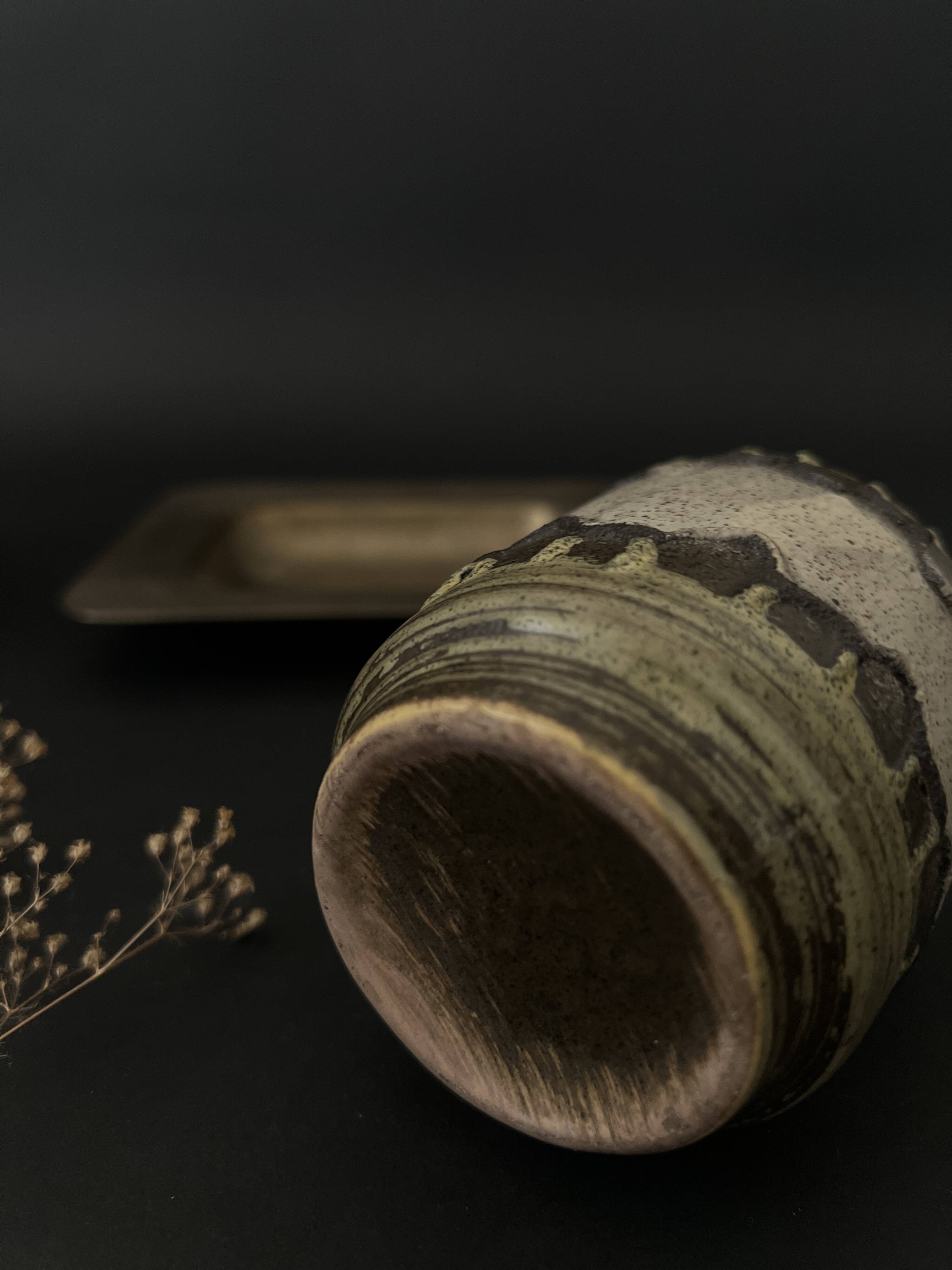 ceramic & enameled vase - Mid-century decorative arts, Germany