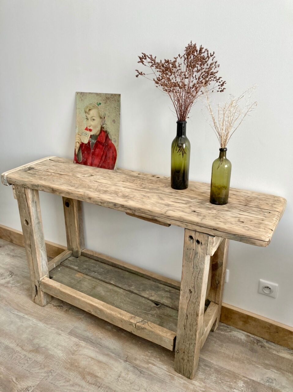 Old wooden workbench