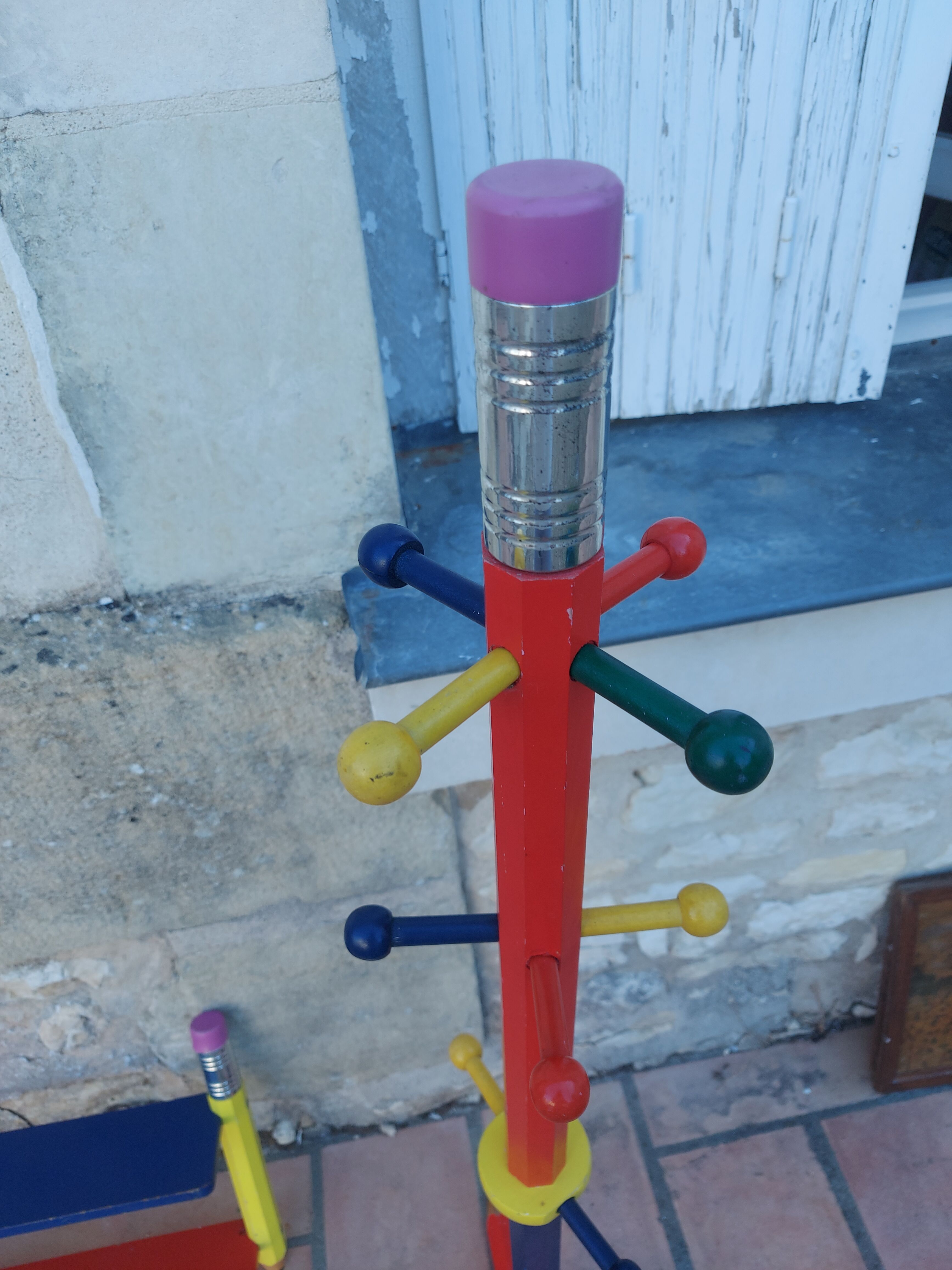 Coat rack and pencil shelf 80'S , Design Pierre Sala