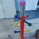 Coat rack and pencil shelf 80'S , Design Pierre Sala