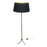 Bronze floor lamp in faux-bamboo style by the Baguès house.