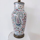 Porcelain lamp foot decorated with Cashemere decoration